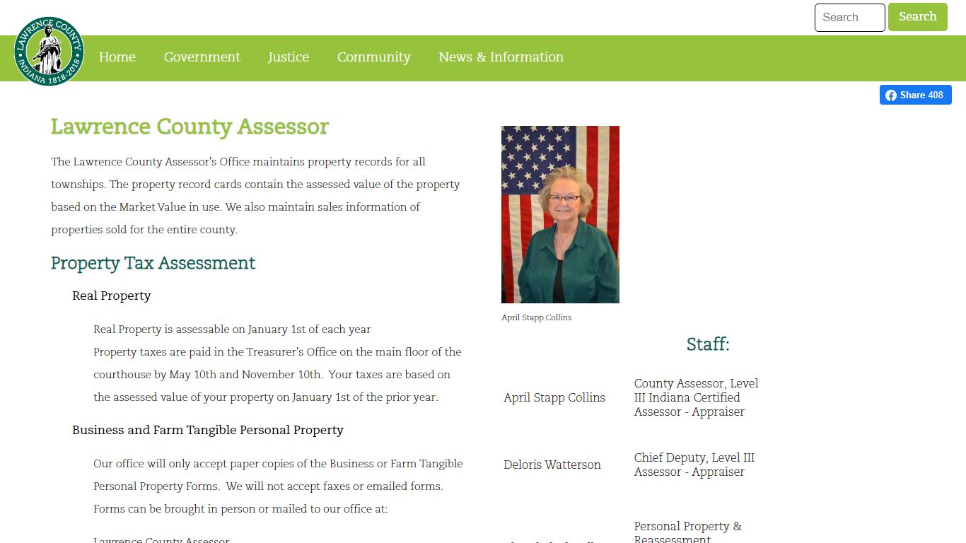 Lawrence County Indiana - Government - County Assessor